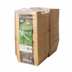 Papstar 86634 boite de stockage de nourriture jetable Carton Beige
