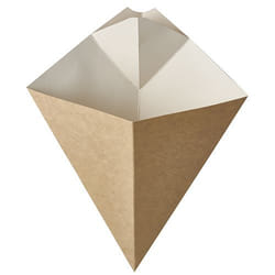 Papstar 86780 plateau repas jetable Marron, Blanc Carton