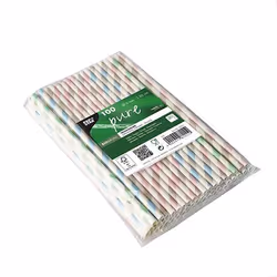 Papstar 87011 paille jetable 100 pièce(s) Couleurs assorties
