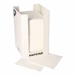 Papstar 87361, Blanc, Mouchoir en papier, Monochromatique, 33 g/m², 200 mm, 200 mm
