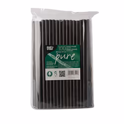 Papstar 87511 paille jetable 100 pièce(s) Noir