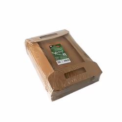 Papstar 87958 plateau repas jetable Marron Carton