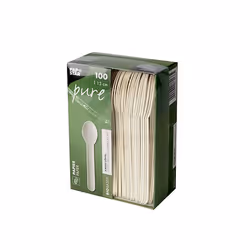 Papstar 88068 Cuillère jetable Cuillère à café jetable Papier Blanc 100 pièce(s)