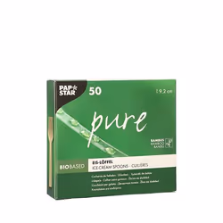 Papstar 88772 Cuillère jetable Cuillère à crème glacée jetable Bois 50 pièce(s)