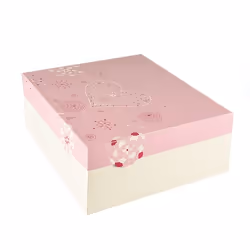 Papstar 85806, Boîte de conservation à gâteau, Carré, Rose, Blanc, Carton, 300 mm, 300 mm