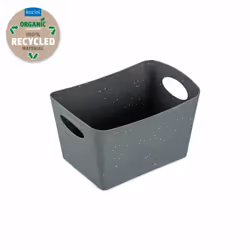 koziol BOXXX S, Boîte de rangement, Gris, Rectangulaire, Plastique recyclé, Monochromatique, Intérieure