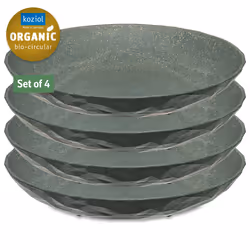 koziol Club, Assiette de dîner, Rond, Gris, 22 cm, 35 mm, 4 pièce(s)