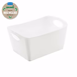 koziol BOXXX M, Boîte de rangement, Blanc, Rectangulaire, Plastique recyclé, Monochromatique, Intérieure