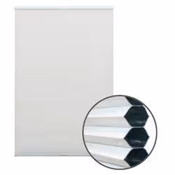 Gardinia Home Decor 32869, Manuel, Solide, Stores plissés, Blanc, Monochromatique, Aluminium, Polyester