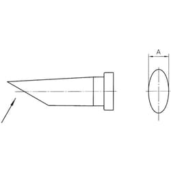 Weller LT-BB Panne de fer à souder forme ronde, bideautée Taille de la panne 2.4 mm Contenu 1 pc(s)