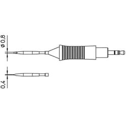 RT9 Panne de fer à souder forme de burin, droite Taille de la panne 0.8 mm Contenu 1 pc(s) S66395 - Weller