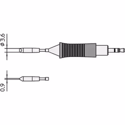 fabricant et numéro du fabricant WellerT0054461199N données techniques Largeur: 3.7 mm Taille de la panne: 3.7 mm information ...