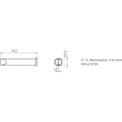 Weller - xt-e Panne de fer à souder forme de burin Taille de la panne 5.9 mm Contenu 1 pc(s)