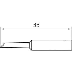 Weller XNT GW Panne de fer à souder biseautée 45° Taille de la panne 2 mm Longueur de la panne 33 mm Contenu 1 pc(s)