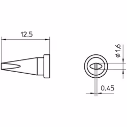 Informations techniques Forme de la panne (détails) : forme de burin Longueur de la panne : 13 mm Taille de la panne : 0.45 m ...