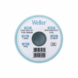 Weller WSW SAC M1 1,0mm, 500g, SN3,0AG0,5CU3,5% Fil à souder - Vue supplémentaire 2
