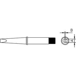 Weller - 4CT6D7-1 Panne de fer à souder forme de burin, droite Taille de la panne 5 mm Contenu 1 pc(s)