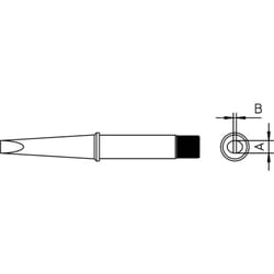 Weller 4CT6D8-1 Panne de fer à souder forme de burin, droite Taille de la panne 5 mm Contenu 1 pc(s)