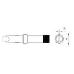 Weller - 4PTH7-1 Panne de fer à souder forme pointue Taille de la panne 0.8 mm Contenu 1 pc(s)