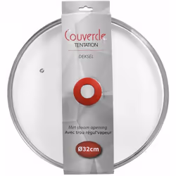 Le couvercle 32 cm de la gamme Tentation est un couvercle en verre, avec une finition inox . Il s'adapte parfaitement aux poê ...