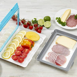 Durandal - Boîte de conservation alimentaire lot de 2 Click&Fresh 2 boite hermetique alimentaire Gris/Bleu Boite plastique alimentaire