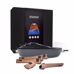 Coffret 4 poêles antiadhésives Légende à manches amovibles 20242832cm -Batterie de cuisine Durandal compatible fourinduction