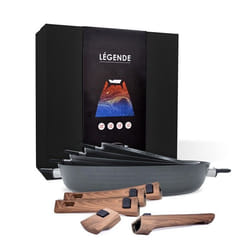Coffret 4 poêles antiadhésives Légende à manches amovibles 20242832cm -Batterie de cuisine Durandal compatible fourinduction