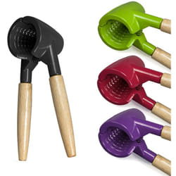 Durandal - Casse-noix universel à ressort très résistant, poignées en bois verni, casse les coquilles sans écraser les fruits