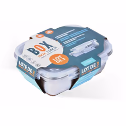 Les 3 boîtes de conservation en inox Box Inox Lunch sont une alternative aux boîtes plastiques. Légères et solides, elles con ...