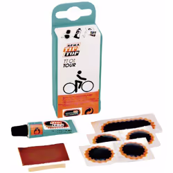 enquête 1x Rustine ovale 4x Rustine ronde 1x Tube de solution de vulcanisation 1x Papier de verre description Kit de réparati ...