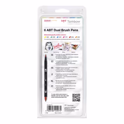 Tombow 272472063 stylo-feutre Fin/moyen Bleu, Vert, Orange, Rose, Rouge, Jaune 6 pièce(s)