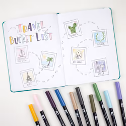 Tombow ABT-6P-4 stylo-feutre Fin/extra-large Multicolore 6 pièce(s)