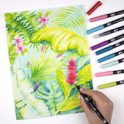 Tombow ABT-6P-5 stylo-feutre Fin/extra-large Multicolore 6 pièce(s)