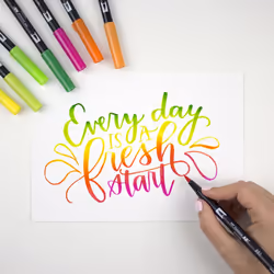Tombow ABT-6P-5 stylo-feutre Fin/extra-large Multicolore 6 pièce(s) - Vue supplémentaire 4