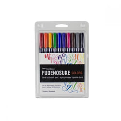 Tombow WS-BH-10P stylo-feutre Fin/moyen Noir, Bleu, Vert, Gris, Orange, Rose, Jaune 10 pièce(s)