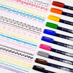 Tombow WS-BH-10P stylo-feutre Fin/moyen Noir, Bleu, Vert, Gris, Orange, Rose, Jaune 10 pièce(s) - Vue supplémentaire 10