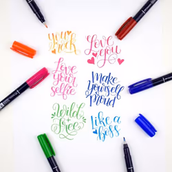 Tombow WS-BH-10P stylo-feutre Fin/moyen Noir, Bleu, Vert, Gris, Orange, Rose, Jaune 10 pièce(s) - Vue supplémentaire 7