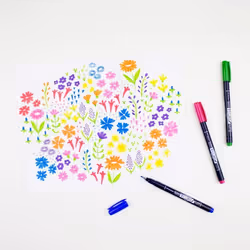 Tombow WS-BH-10P stylo-feutre Fin/moyen Noir, Bleu, Vert, Gris, Orange, Rose, Jaune 10 pièce(s) - Vue supplémentaire 9