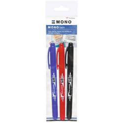 Tombow MONO marqueur 3 pièce(s) Noir, Bleu, Rouge