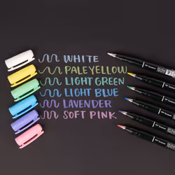 Tombow WS-BS-6P marqueur 6 pièce(s) Pointe du marqueur Bleu, Vert, Rose, Violet, Blanc, Jaune