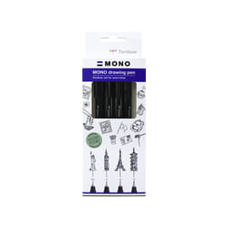 Tombow WS-EFL-H-F-4P stylo fin Noir 4 pièce(s)