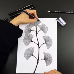 Tombow WS-EFL-H-F-4P stylo fin Noir 4 pièce(s)