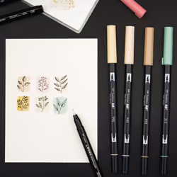 Tombow WS-EFL-H-F-4P stylo fin Noir 4 pièce(s)