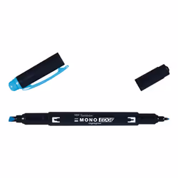 Tombow MONO, 1 pièce(s), Bleu, Pointe fine/biseautée, 0,4 mm, 3,8 mm, Encre à base d'eau