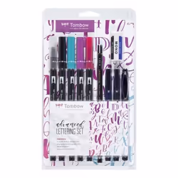 Tombow LS-ADV, Fin/moyen, Noir, Bleu, Rouge, Violet, Marqueur et feutres à pointe pinceau, Multicolore, Rond, Polypropylène ( ...