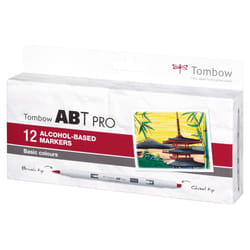 Tombow ABT Pro marqueur 12 pièce(s) Pointe de ciseau à bois/brosse Multicolore