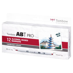 Tombow ABT Pro marqueur 12 pièce(s) Pointe de ciseau à bois/brosse Multicolore