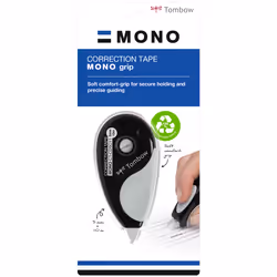 Tombow MONO grip, Noir, Gris, 10 m, 5 mm, 100%, Papier, Ampoule