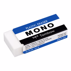Tombow MONO, Polyvinyl chloride (PVC), Plastique, Blanc, Adulte, Japon, 1 pièce(s)