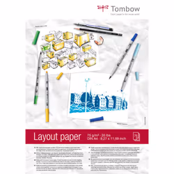 Tombow PB-LAYOUT papier créatif papier d'art 75 feuilles